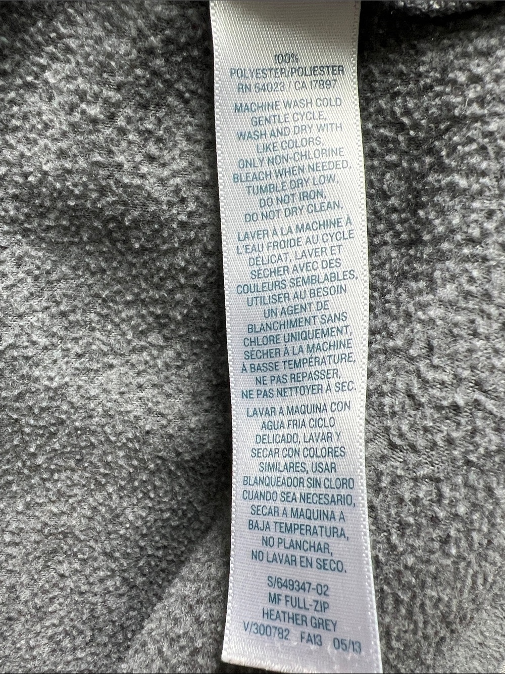 Old Navy | Gray Teddy Fleece Full-Zip Jacket Comfy Cozy Activewear Medium - Picture 13 of 17
